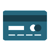 Credit Card Processing Icon Blue